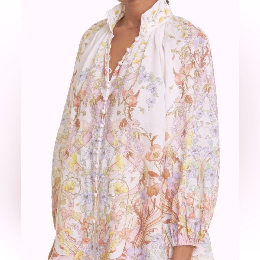 Zimmerman floral print ramie blouse